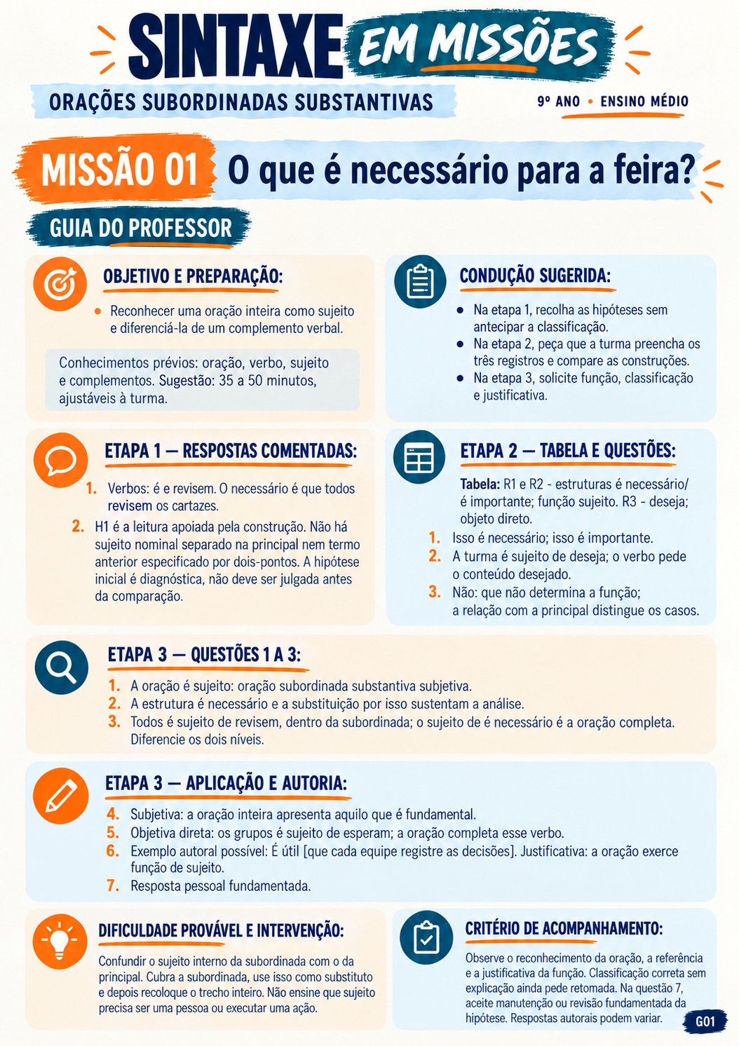 Página do guia do professor